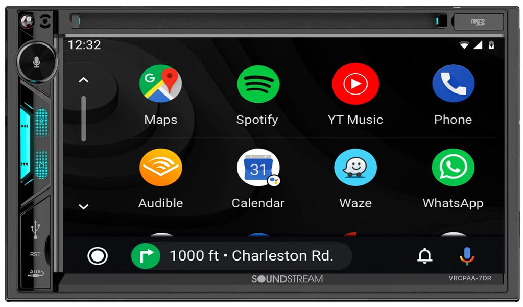 Receiver Monitor DVD 7" Soundstream AUTO+Camera w/CARPLAY/ANDROID Car VRCPAA-7DR