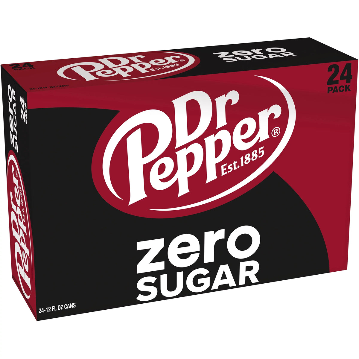 24 Soda Pepper Pack Dr Pop, oz, Cans fl Sugar Zero 12