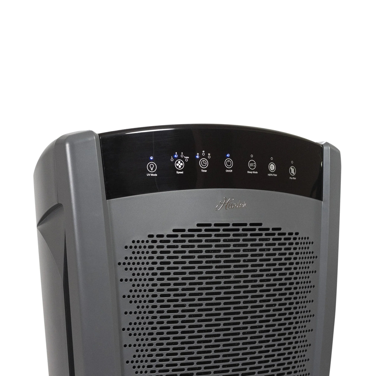 UVC Graphite Air Purifier Light, with Hunter HP850UV Multi-Room Large Germicidal