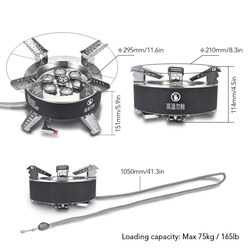 Backpacking 18000W Stove, Foldable BULIN High-power Stove Camping Hiking for