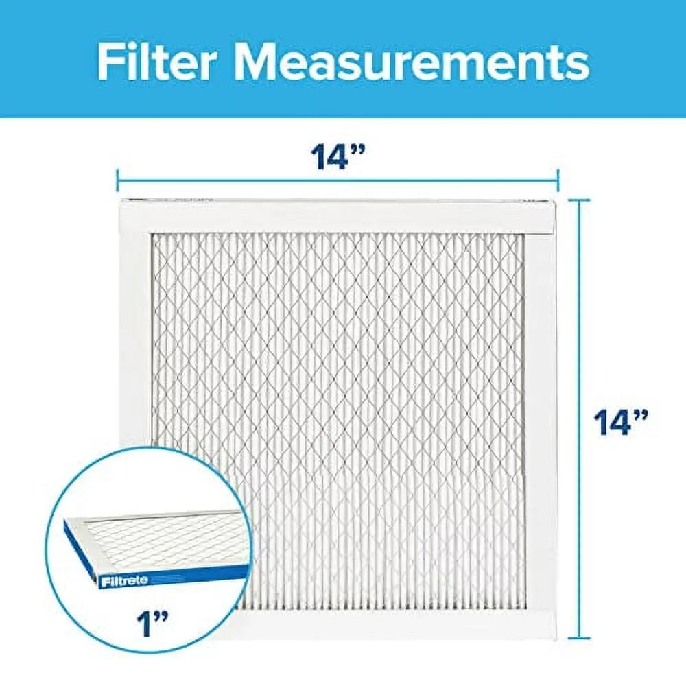 Air Filter, MPR Filters 3-Month 14x14x1 Filters, MERV 1900, Healthy Pleated Air Filtrete 13, Allergen Ultimate 1-Inch Living 2