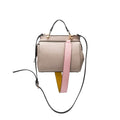Satchel, Melie Multi Color-bock Bianco Bone Leather Vegan Noelle