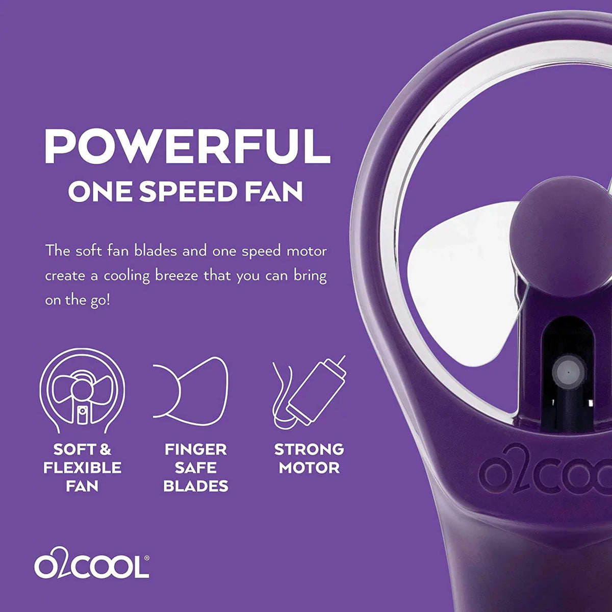 Fan Pack Personal Pink 2 for handheld 3.5 Elite Raspberry, Powered O2COOL inch Battery Cooling, Misting