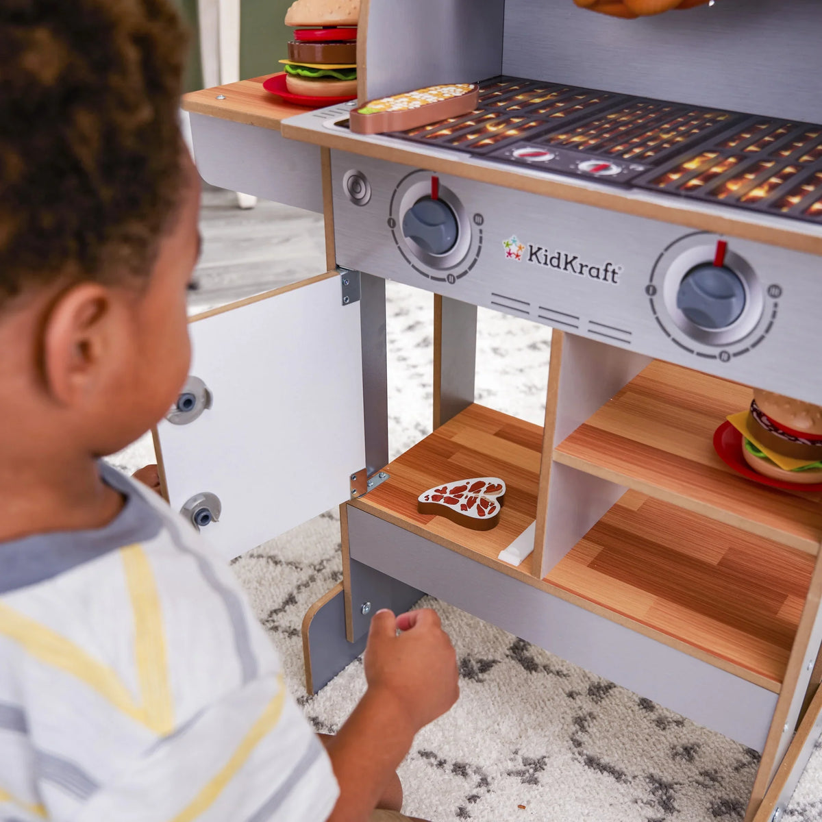 Accessories Grill Spin Food KidKraft with Kitchen Wooden Water-Reveal & & 21 & Play Reveal