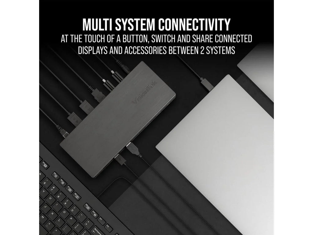 VisionTek 100W with PD VT4950 901520 KVM Station Docking USB-C