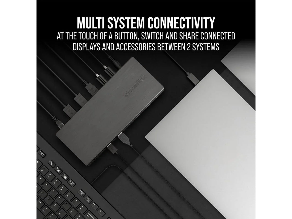 VisionTek 100W with PD VT4950 901520 KVM Station Docking USB-C