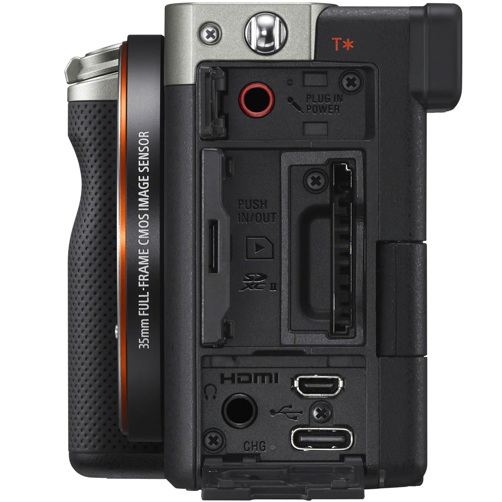 Dual Lens ILCE-7C/S Silver Camera a7C with Gear + 30mm Body DN & 302965 + Deco Charger F1.4 Extra + Bag & 64GB Full Battery Accessories Frame Contemporary Sigma Card Bundle Mirrorless +Tripod DC