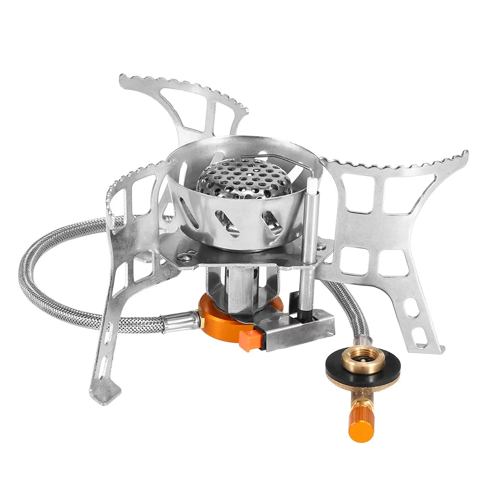 Gas Gas Windproof Adapter Split Head Camping Cooking Portable Foldable Conversion with Meterk Outdoor