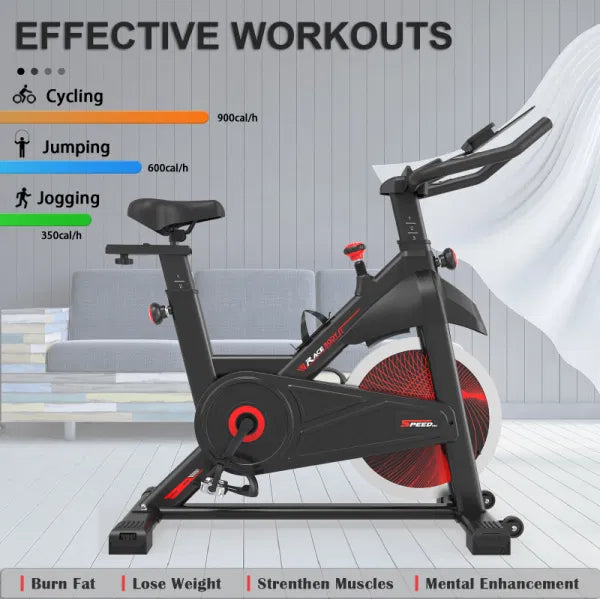 Bike Exercise Comfortable Home Stationary, with Cycling Workout Fitness Bike Gym
