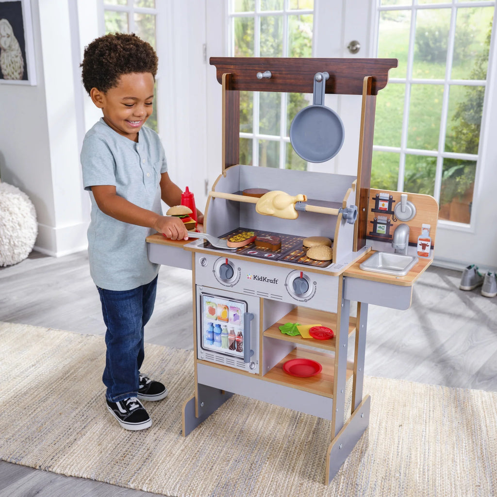 Accessories Grill Spin Food KidKraft with Kitchen Wooden Water-Reveal & & 21 & Play Reveal