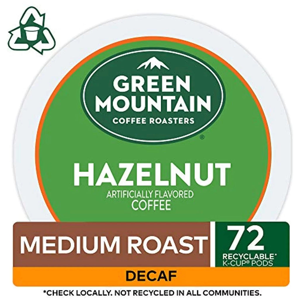 Mountain Single Vary), Coffee Pod, (Packaging Count 12 May 6) K-Cup Hazelnut, Serve Green Decaf, Roasters (Pack Of 72 Count Coffee