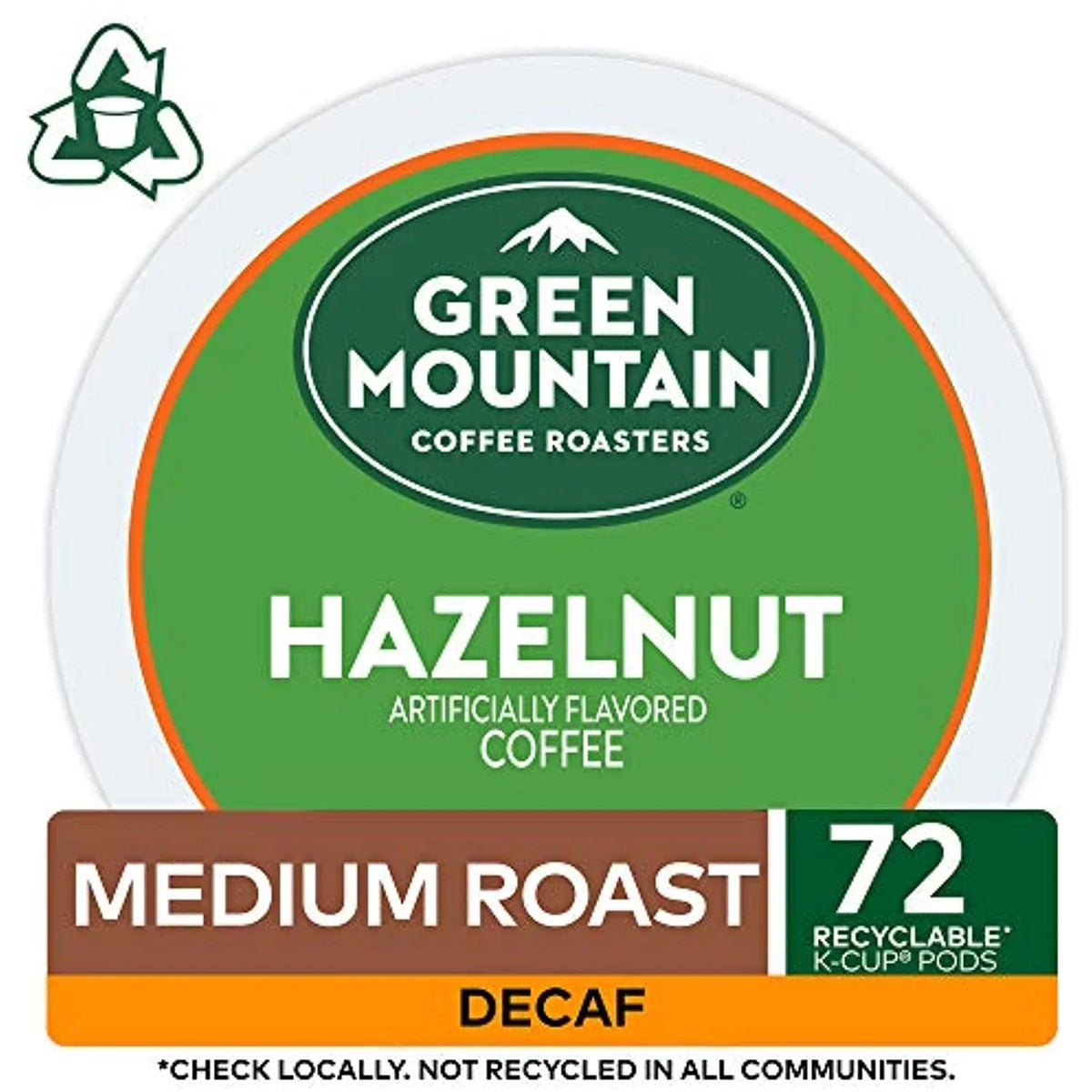 Mountain Single Vary), Coffee Pod, (Packaging Count 12 May 6) K-Cup Hazelnut, Serve Green Decaf, Roasters (Pack Of 72 Count Coffee