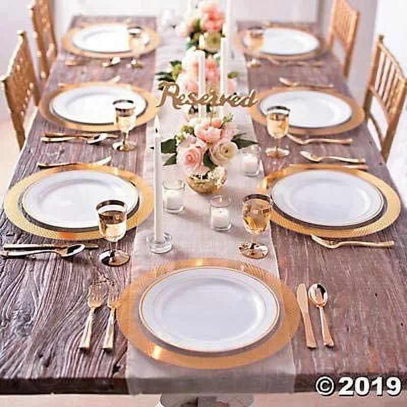 '- Reserved Gold Calligraphy 6 Supplies Signs Table Pieces Party -