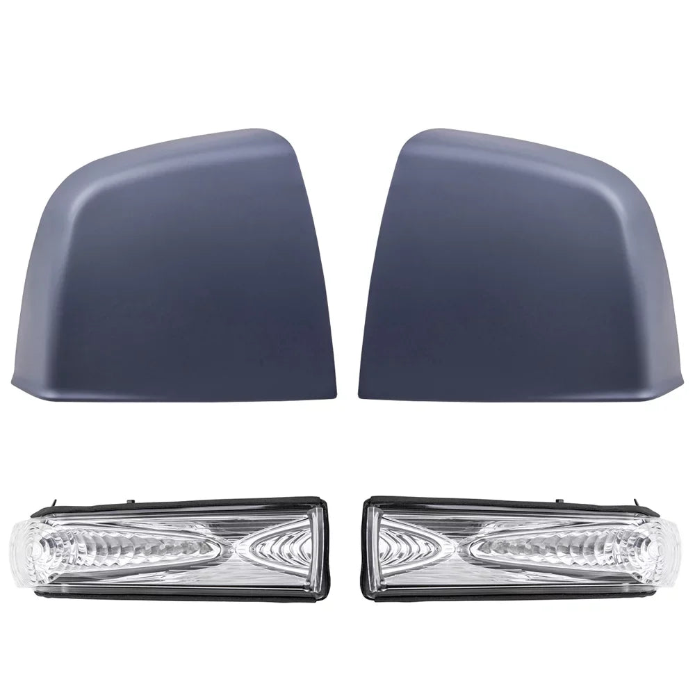 Left Mirror Passenger Gray Paint Brock SLT 2015-2021 Driver And Promaster RAM Compatible SLT/Tradesman Door 4 Signal Set Right With Replacement Cover Match Light Piece City Turn To Aftermarket
