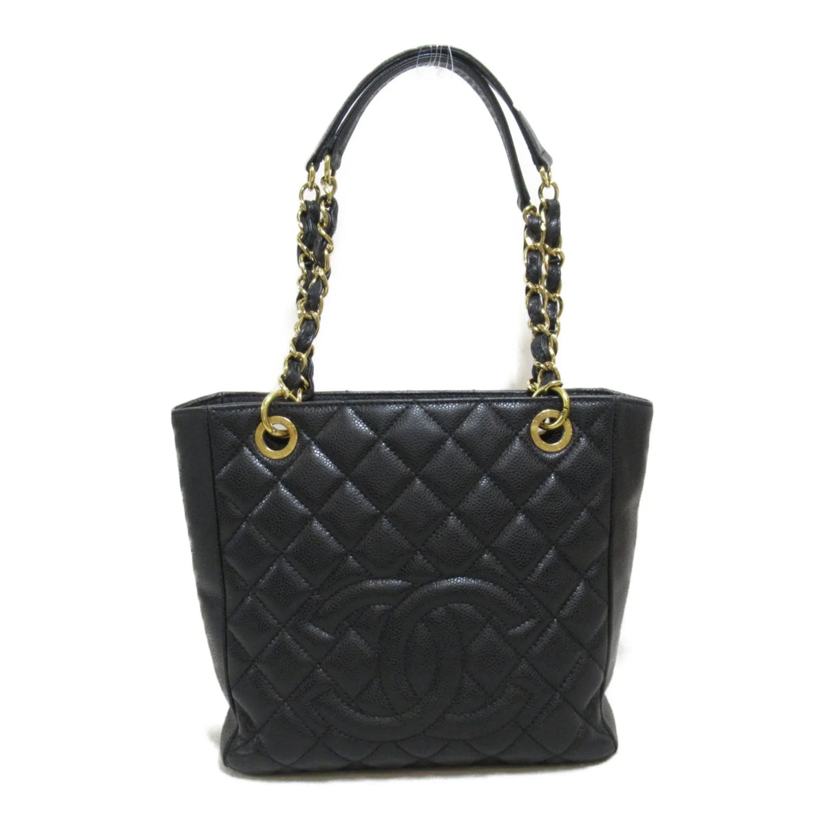 Matelasse Calf) (Grained ChainShoulder Black Pre-Owned Caviar Bag Skin (Fair)