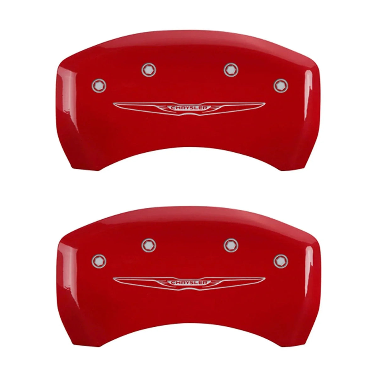 Red finish Caliper silver 2013 300C Covers MGP ch Fits select: Wing Style Engraved 2/Chrysler 300, CHRYSLER CHRYSLER Rear & 4 Front LIMITED 2012