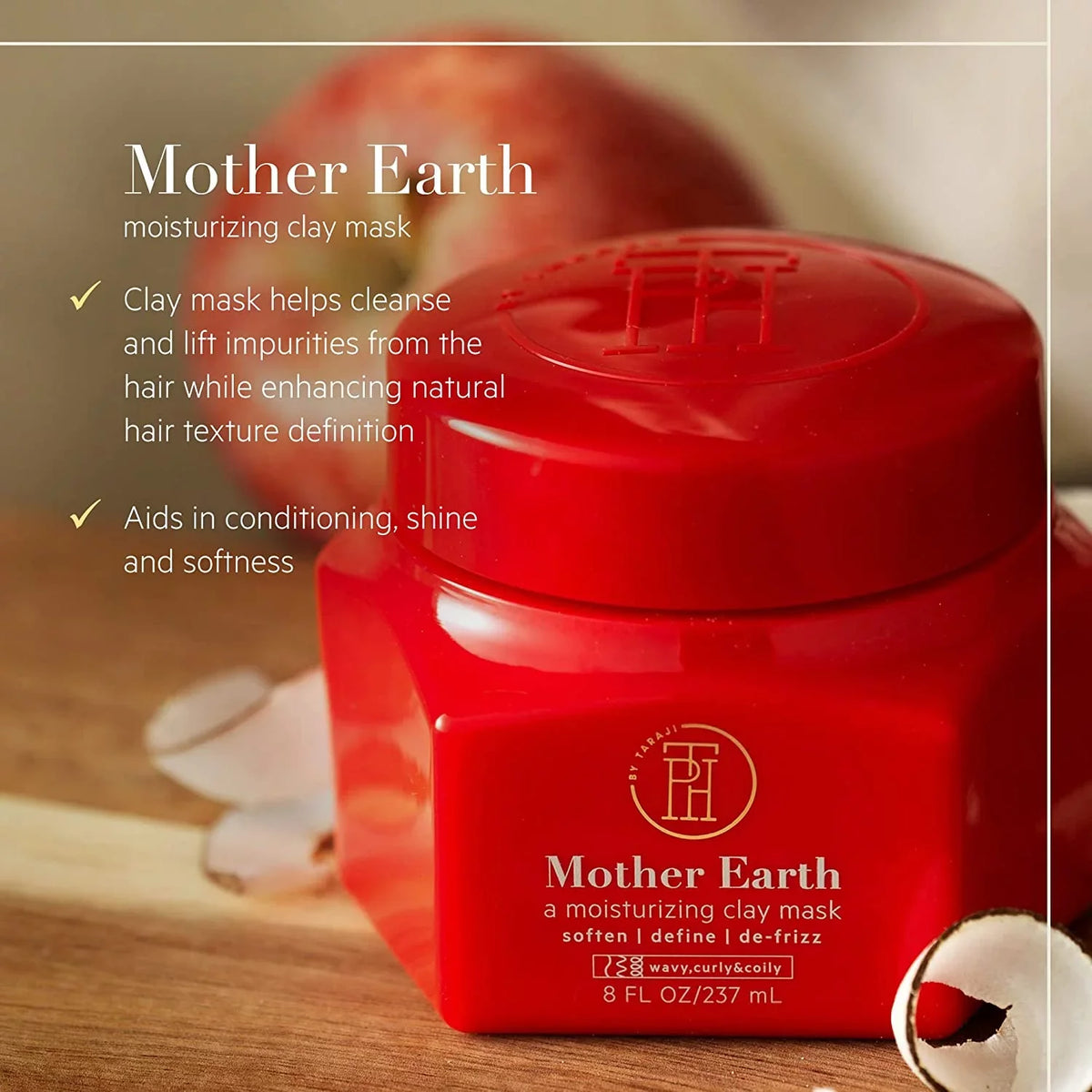 8oz TPH 2 Taraji Mask- by - Mother Earth Pack Defining Clay