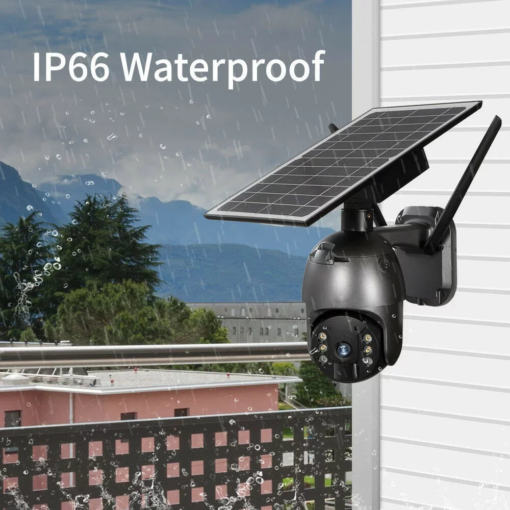 Audio, 2-Way PTZ Surveillance Human Wireless Waterproof, Camera, Security 1080P CCTV IP66 Detection, WIFI Outdoor Detection PIR AI Solar Motion HD DFITO Camera Camera Security