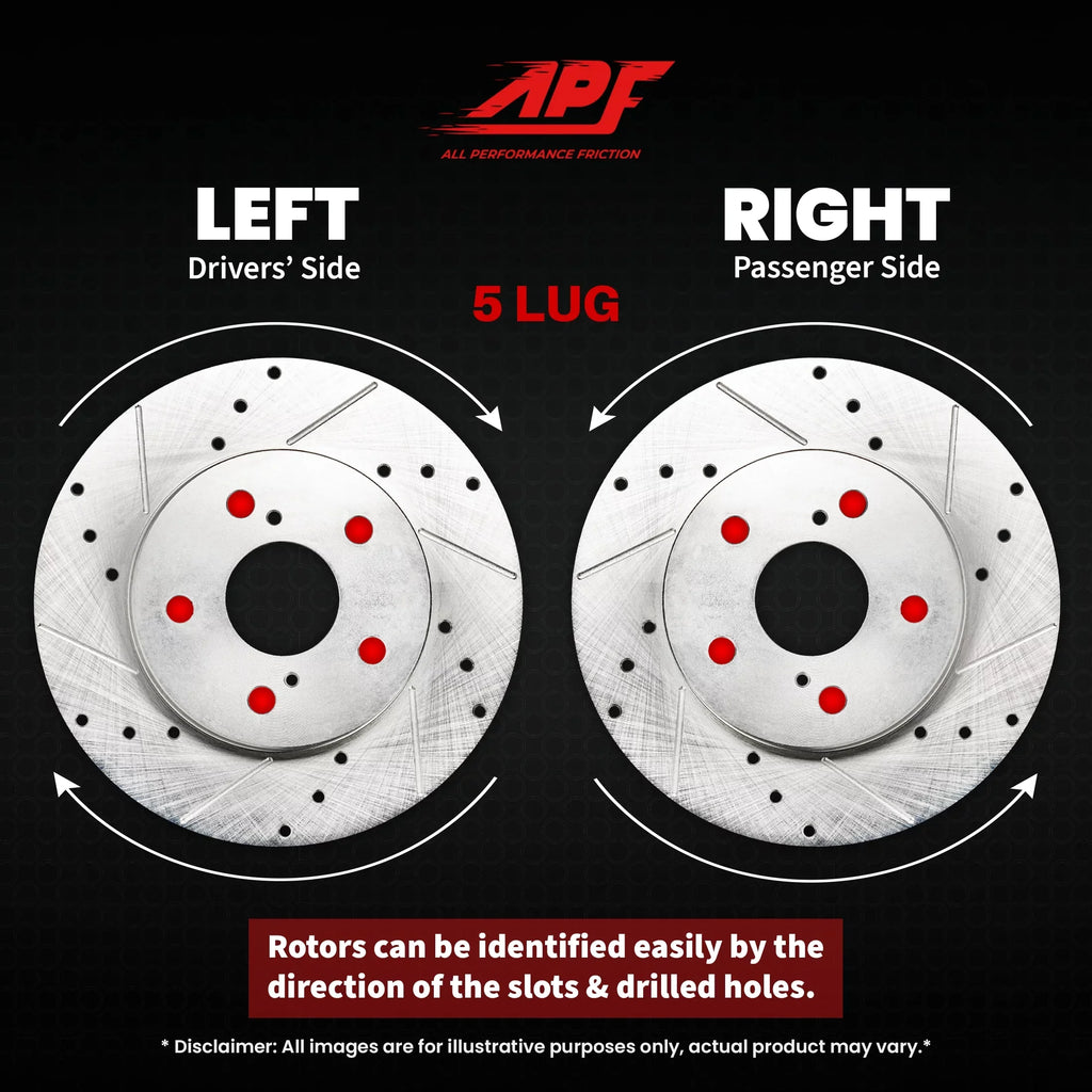 Front for + Ceramic Pads Rotors Zinc 4WD 2003-2011 Ranger Brake Drill/Slot