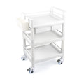 Hospital 500 Dirt Salon Tier Heavy Mobile Lbs Trolley Duty Drawers Cart for Beauty Clinic Spacious 360°Rotate Rolling Medical Cart Buckets Medical Wheels with 3 Utility Dental Trolley