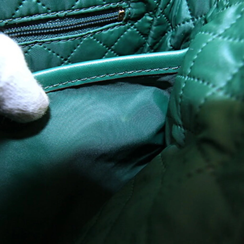 58044 shoulder Burch Pre-Owned Perry ladies black nylon BURCH leather green (Good) Tory TORY bag