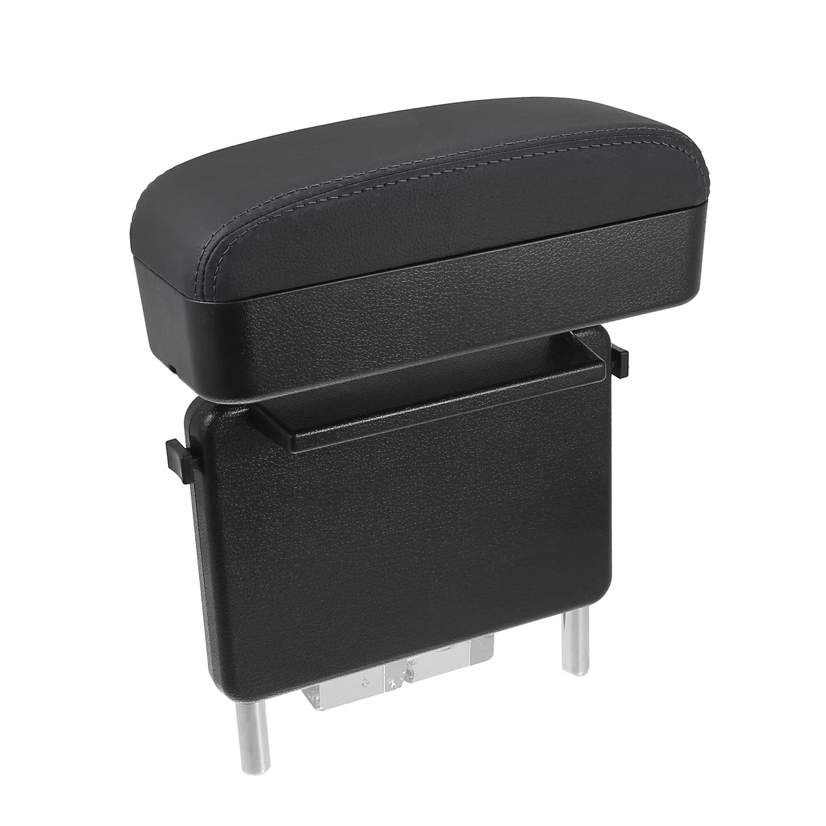 Box Gap Armrest Seat Line Black Armrest Box Center PU Adjustable Storage Leather Car Black Organizer with Armrest