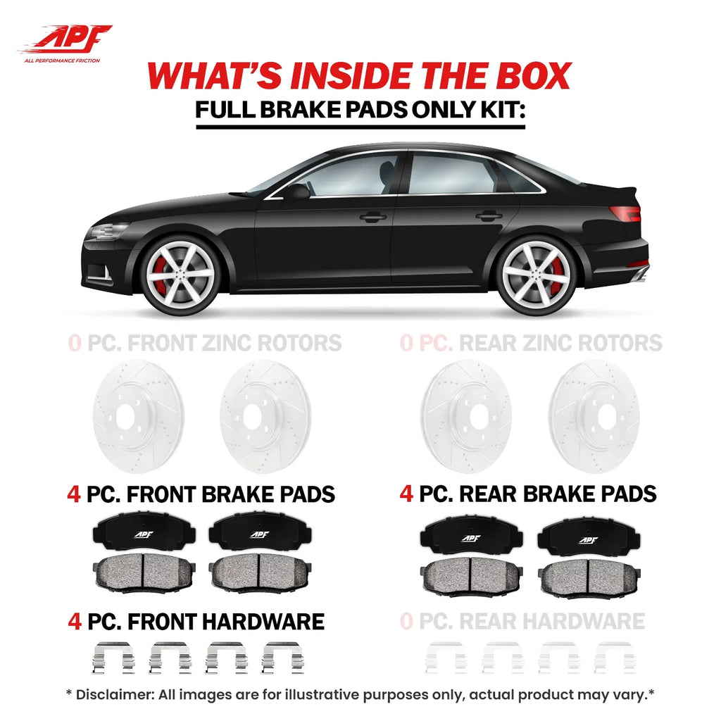 Front 1998-2002 Fiber for and Pads Rear Ranger Ceramic Carbon