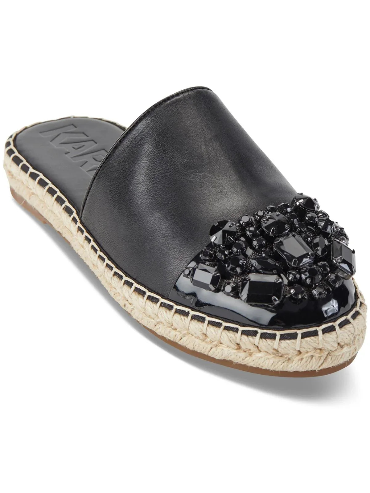 Maxwell Womens Lagerfeld Espadrilles Karl Embellished Paris Leather