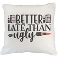 Beauty Cosmetologist, Themed for Palettes, Lipsticks Eyeshadow Red Late Merch Artist Ugly for Cover, IN - / Lovers, Makeup Pink Lipstick w/ Design Makeup Pillow 18X18 White & Better Than Gift