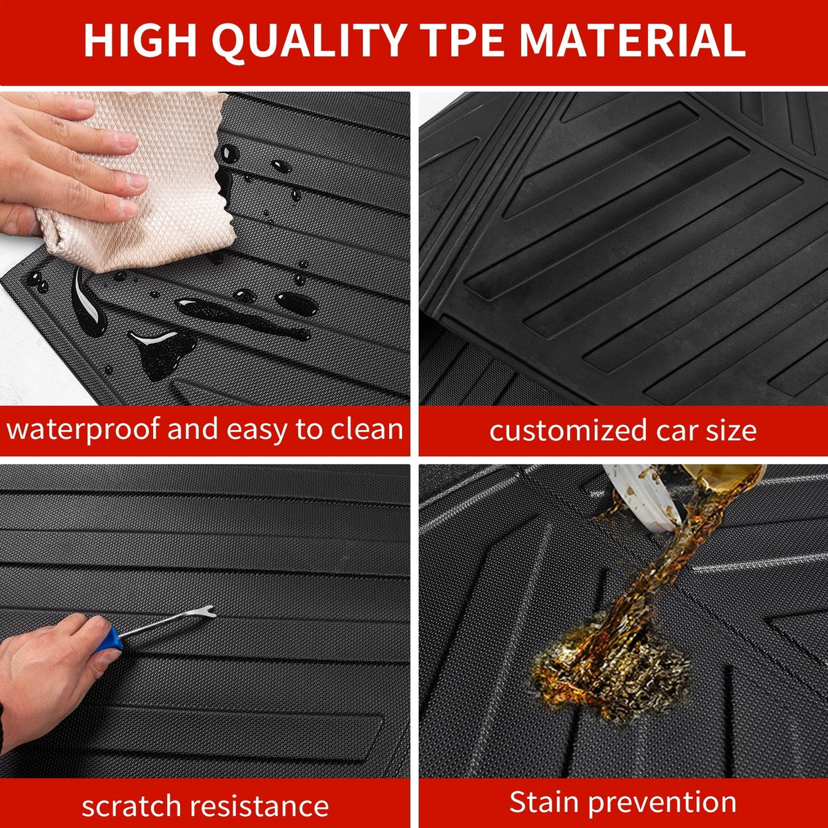 Gladiator TPE Accessories Car Mat Liner 2020-2023 Fit Truck Weather Bed All Jeep Jeep 2022 Gladiator Bed