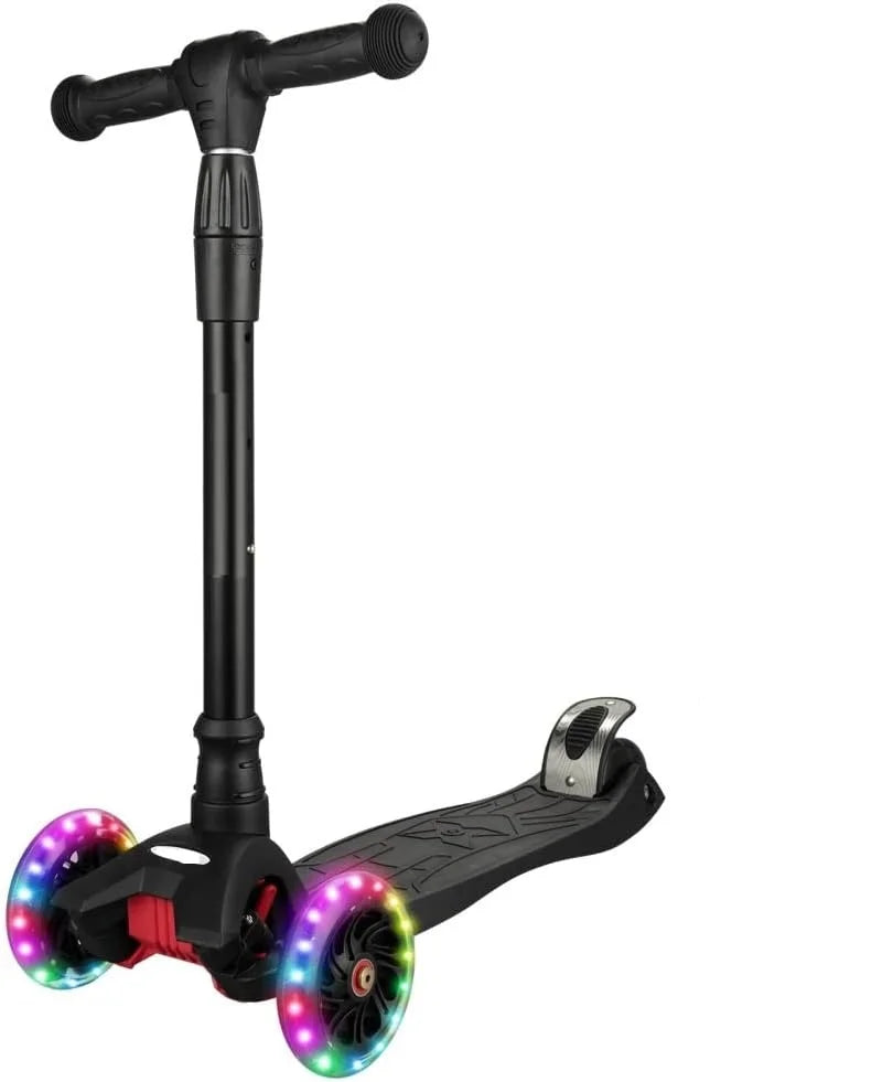 Bearing, Old(Black) for Kids with 4 from Scooter Portable Push Adjustable Height, Wheels Boys 3 to Up Toddlers Kick 3 Collapsible AEBC-9 Girls Light Years Scooter 12