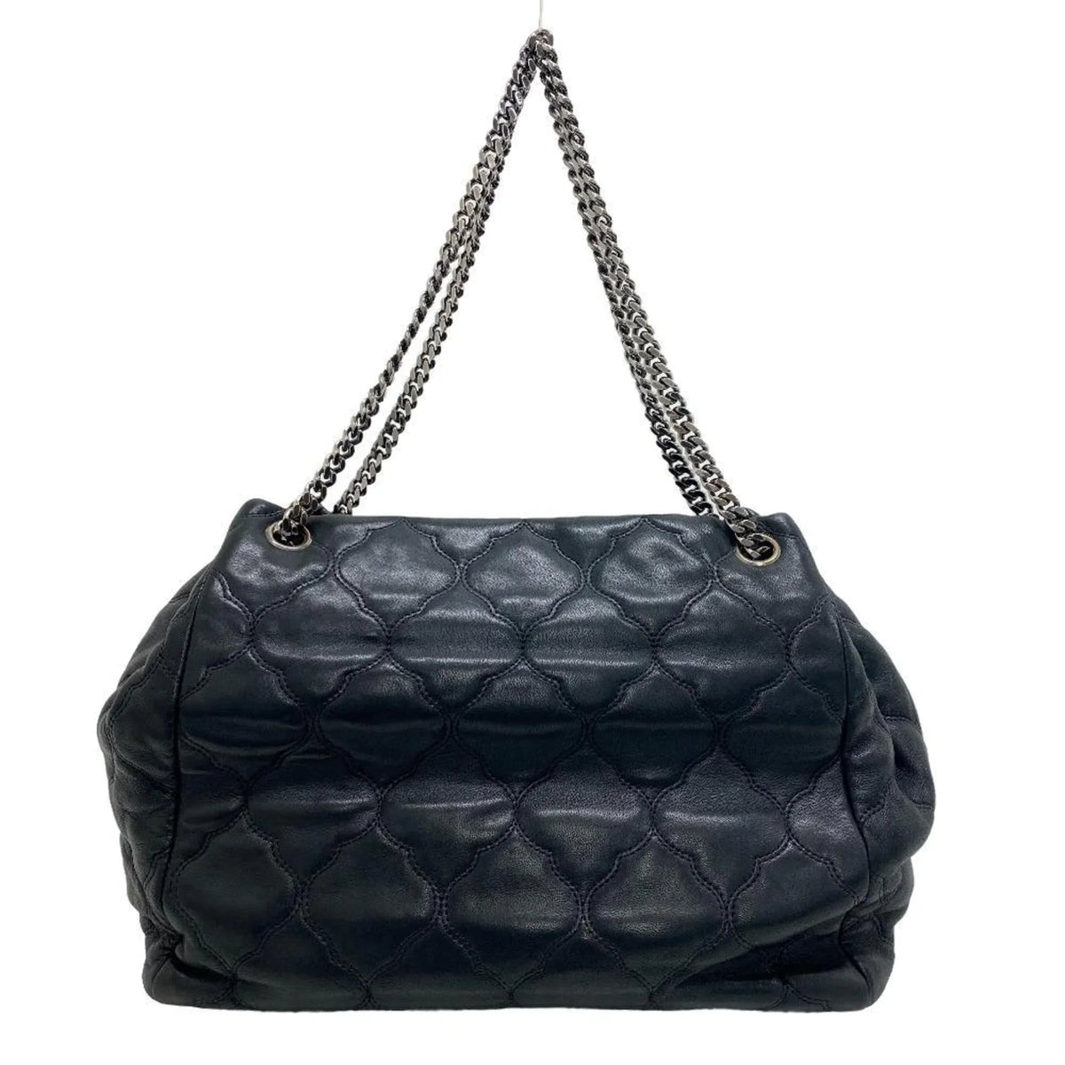 Z0005974 Pre-Owned Bubble Mark Handbag Women's Coco Chain Shoulder Black Quilt (Fair)