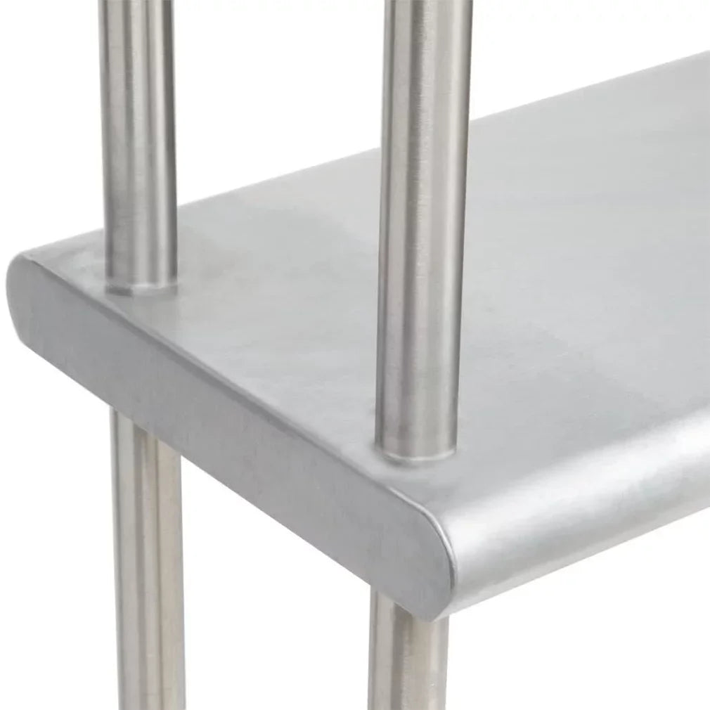 Table 48" 30" Double | 12" Stainless Two Table Steel x & Tier Combo Overshelf Work Wide Prep Metal Kitchen With | Shelves Shelving