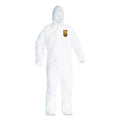 Coveralls, Elastic 24/carton White, Protection Back, Kleenguard™ Medium, Breathable Particle A20 Hood,