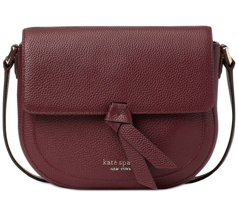 Leather Kate Bag Pebbled New Knott Spade crossbody York Saddle Medium