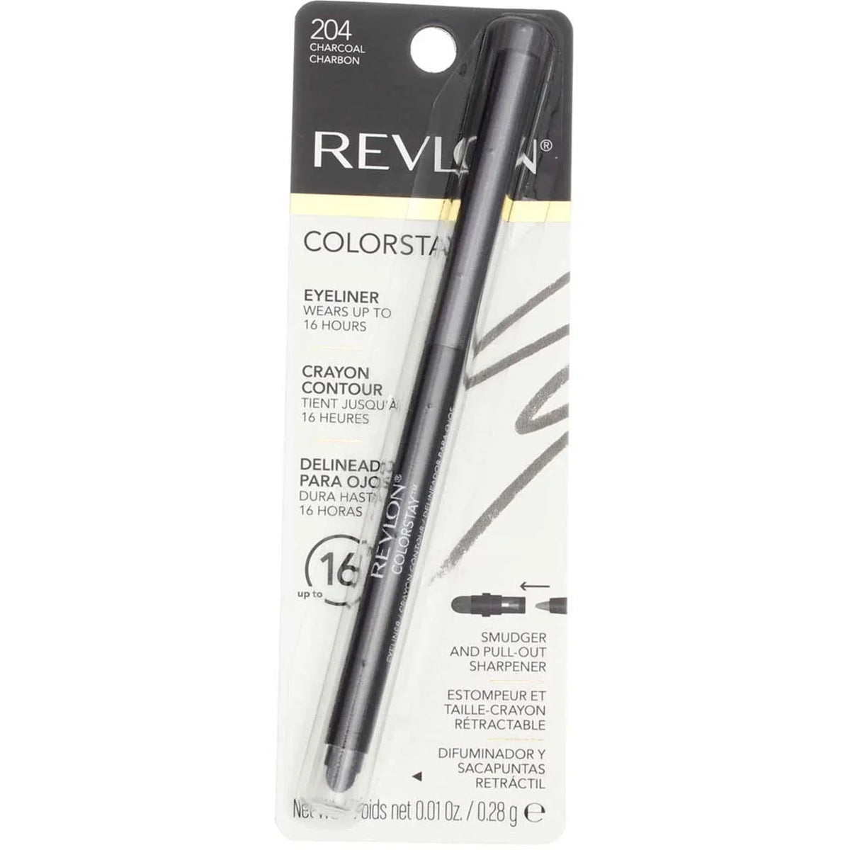 Colorstay (Pack [204], 0.01 Revlon Oz Charcoal Eyeliner Pencil, Of 4)