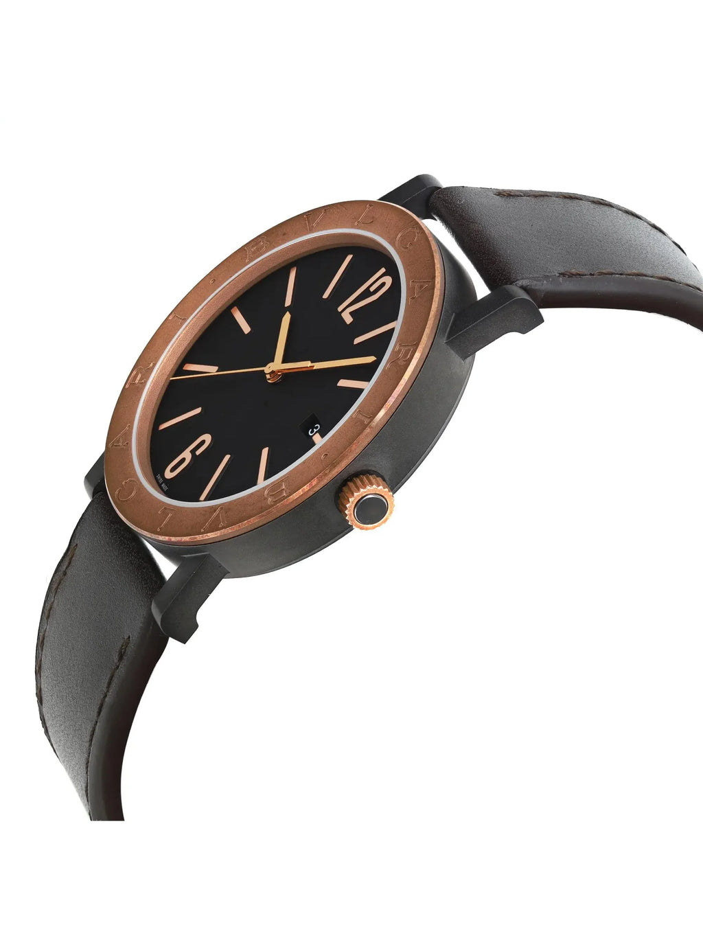 Steel Solotempo Men New Automatic Bvlgari Watch 41mm Black Bronze 102931 Dial