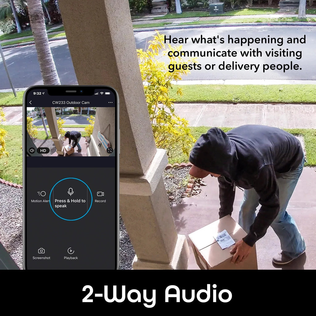 Only Hawk 3 Outdoor Smart Camera, (Supports Weatherproof, Geeni Security 1080p 2.4GHz HD 2-Pack IP66 Wi-Fi) WiFi