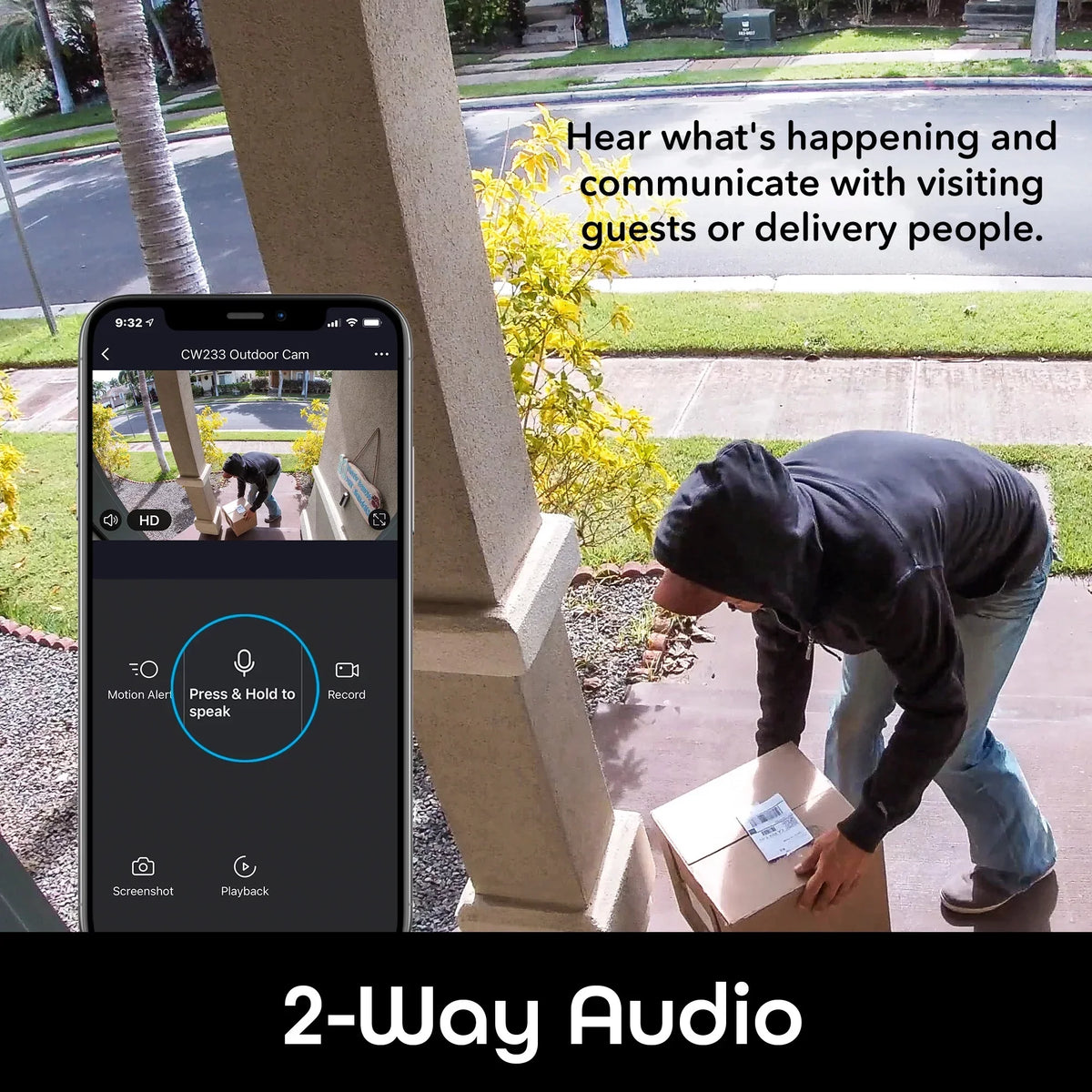Only Hawk 3 Outdoor Smart Camera, (Supports Weatherproof, Geeni Security 1080p 2.4GHz HD 2-Pack IP66 Wi-Fi) WiFi