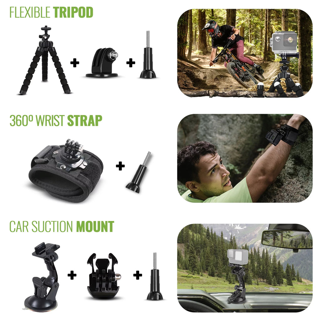 with GoPro Accessory Action, Kit Insta360, in Camera Compatible Hero10/9/8/7/6/5/4, AKASO, GoPro Max, DJI GoPro Action more 50 1 Fusion, and Osmo DiGiNerds