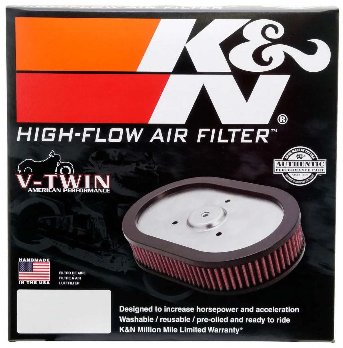 Air High K&N Replacement Filter Performance E-3040