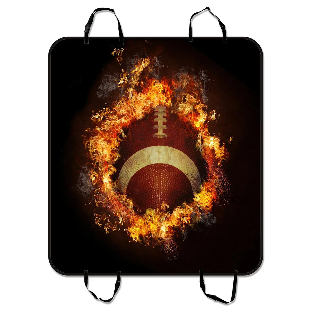of inches Mat Flaming Seat Hammock Dog Trucks For Mat American Car Pet Cover Mat Cargo GCKG Seat SUV Cars Trunk Football Spirit and Car 54x60