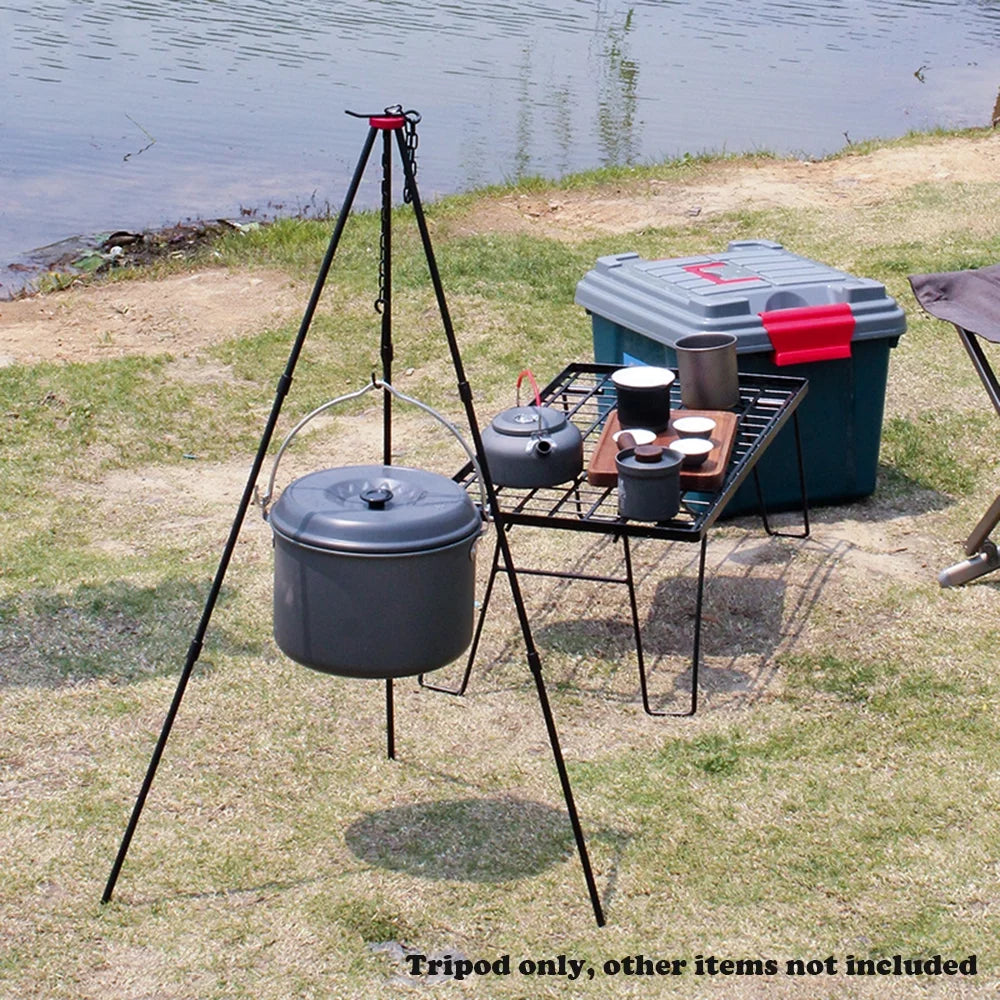 Bonfire Support Tripod sundick Portable Camping Bonfire Camping Frame Triangle