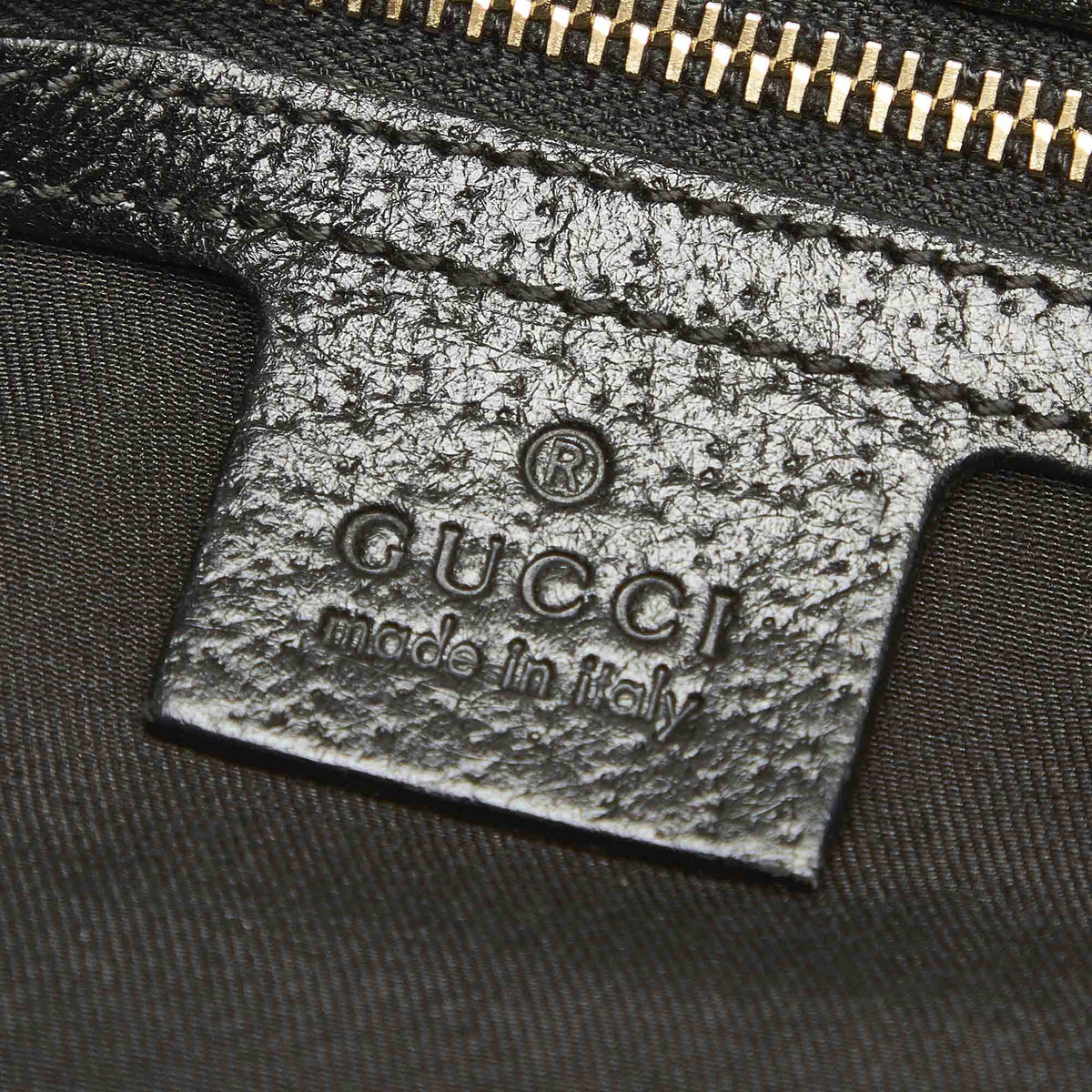 Black (Good) Shoulder GG Pre-Owned Canvas Fabric Bag Women