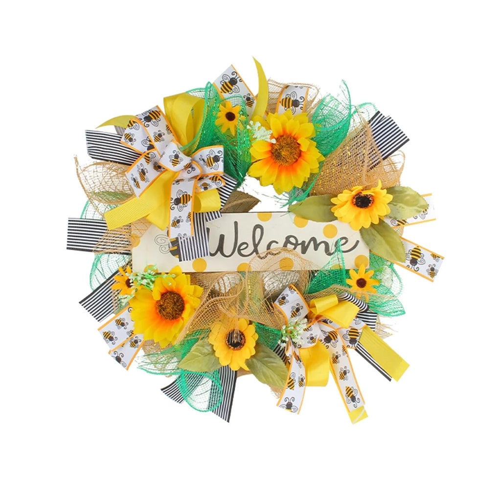 Decoration Sash Festival Home Wreath Silk Wreath Scarf Pendant Garland Monogram Bee