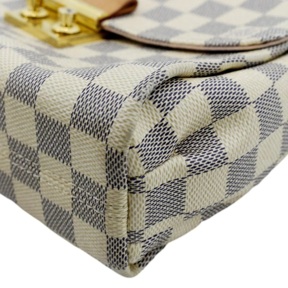 Azur Satchel White Croisette Damier Bag Pre-owned Crossbody