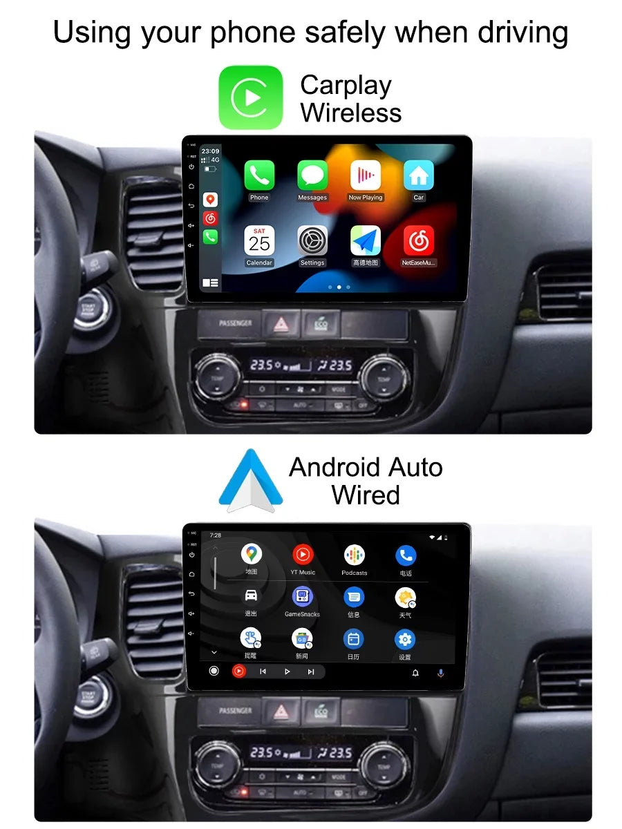 Android GPS Navigation Player Outlander Car GG0W For - Auto 2018 Multimedia Android 2012 3 GF0W Mitsubishi Radio Carplay