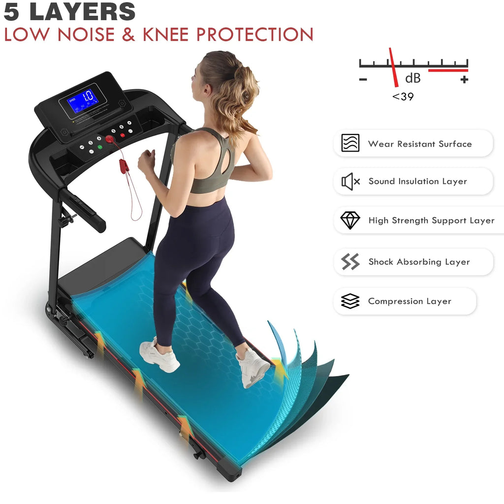 Under Desk Treadmills Pad, Durable for Bluetooth Treadmill, FLIMDER Speaker Treadmill & Designed 300LBS Beautifully Folding Home Installation-Free with Walking Sturdy Capacity,