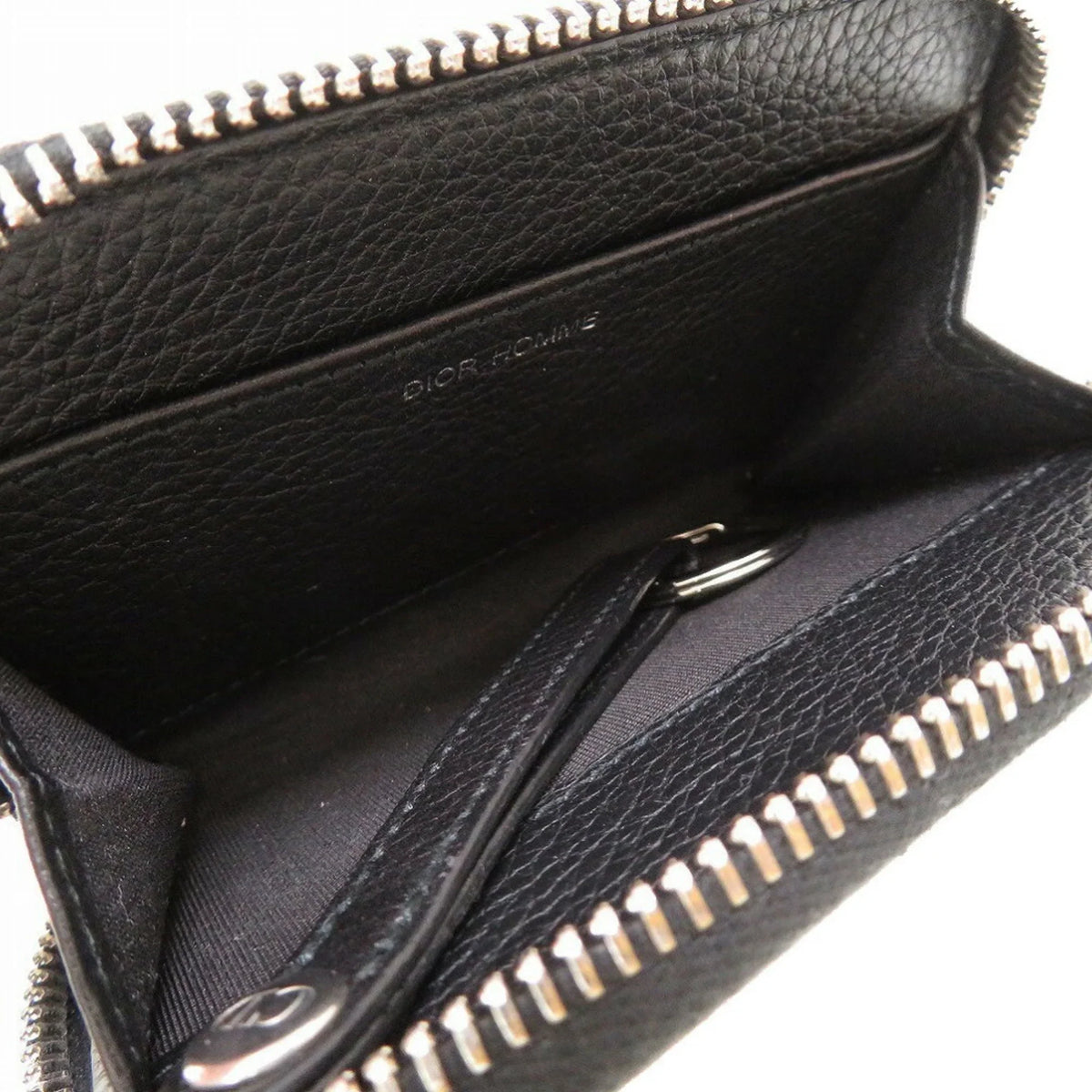 Coin Men's Round Dior Homme Leather Case Black Pre-Owned (Good)