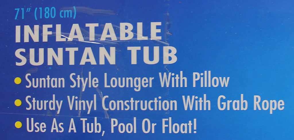 Pack) Float (6 (Open 71" Inflatable Tub Swimline Suntan Pool 9052 Lounge Box)